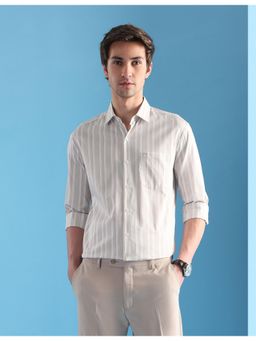 Arrow - Mens Vertical Striped Manhattan Slim Fit Velocity Shirt