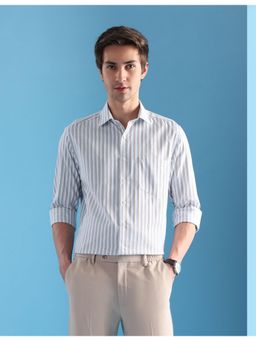 Arrow - Mens Vertical Striped Manhattan Slim Fit Velocity Shirt