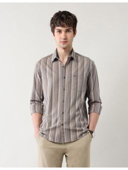 Arrow Sports - Mens Vertical Striped Slim Fit Air Soft Shirt