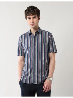 Arrow Sports - Mens Vertical Striped Regular Fit Air Soft Shirt