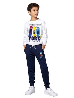 Kuchipoo - Boys Regular Fit Cotton T-Shirt with Joggers (Set of 2)