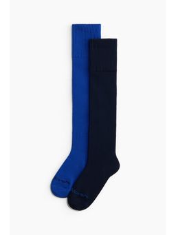 H&M - Unisex Black 2-Pack Football Socks With Drymove