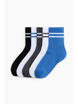 H&M MOVE - Unisex Blue 5-Pack Sports Socks With Drymove