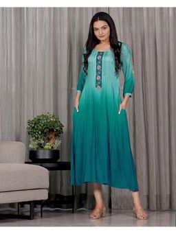 Sukruti Design - Chidiya - Sapphire Blue Flared Midi Dress