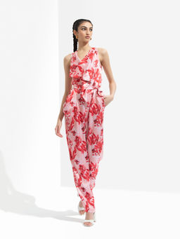 MANDIRA WIRK - Mirrai Printed Jumpsuit Pink