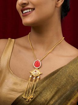 Teejh - Kanira Red Gold Necklace