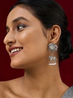 Teejh - Dyuti Silver Danglers