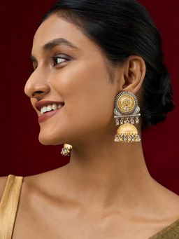 Teejh - Svar Dual Tone Ghungroo Jhumka