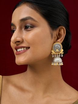 Teejh - Zvarna Dual Tone Ghungroo Jhumka