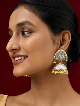 Teejh - Noorva Dual Tone Ghungroo Jhumkas