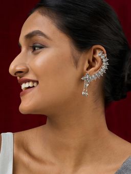 Teejh - Shaank Silver Ghungroo Earcuffs