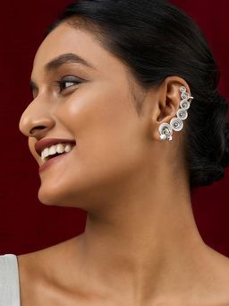 Teejh - Chakra Silver Ghungroo Earcuffs