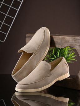 CARLO ROMANO - Suede Leather Moccasin Loafer Shoes For Men