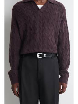 COS - Men Black LEATHER WESTERN BELT