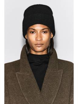 COS - Unisex Black PURE CASHMERE BEANIE