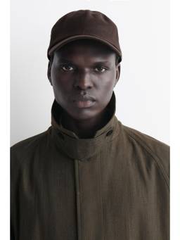 COS - Men Brown LINEN BASEBALL CAP