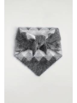 COS - Women Grey FAIR ISLE BRUSHED-CASHMERE SCARF