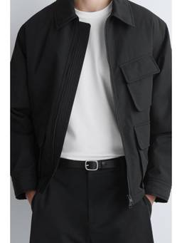 COS - Men Black GRAINED-LEATHER BELT
