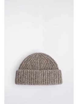 COS - Men Beige ALPACA-BLEND FISHERMAN BEANIE