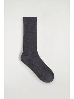 COS - Women Grey RIBBED WOOL SOCKS