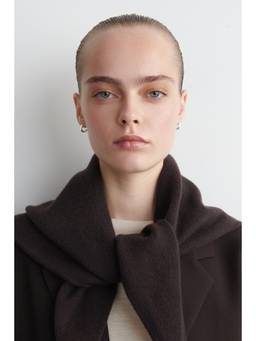 COS - Women Brown OVERSIZED WOOL TRIANGLE SCARF