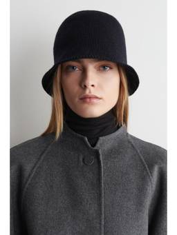 COS - Women Blue MERINO WOOL BUCKET HAT