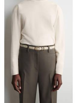 COS - Women White SAFFIANO LEATHER BELT