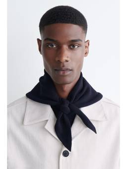 COS - Men Blue TEXTURED MERINO WOOL SCARF