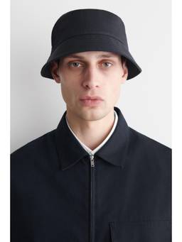 COS - Men Blue COTTON BUCKET HAT