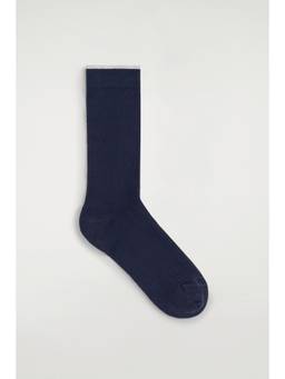 COS - Women Blue CONTRAST-TIPPED COTTON SOCKS