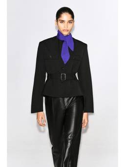 COS - Women Purple MERINO WOOL NECK SCARF