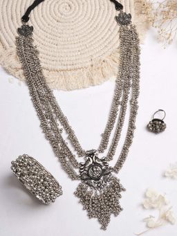 Teejh - by Joker and Witch Variija Silver Oxidised Jewelry Gift Set