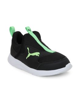 Puma - Fun Racer Slip On Pre School Kids Black Casual Shoes