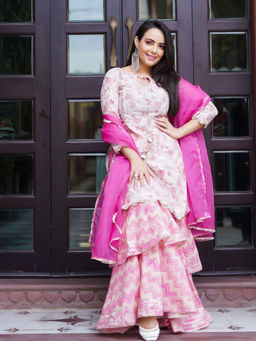 PINKVILLE JAIPUR - Aashna Printed Sharara (Set of 3)