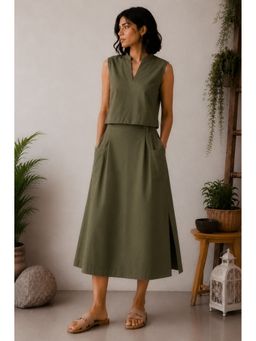 CANOOPI - Olive Savanna Midi Skirt