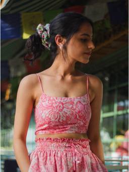 ODHANON - Pink Crop Top for Women