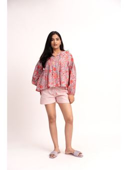ODHANON - Pink Cotton Full Sleeve Top for Women