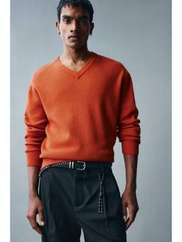 H&M - Men Orange Relaxed Fit Jumper