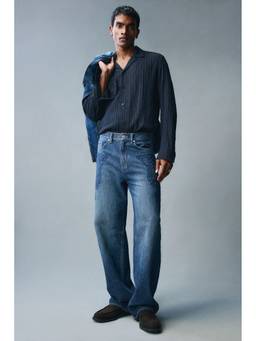 H&M - Men Blue Loose Straight Jeans
