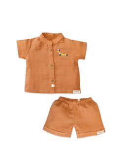 Honcho Baby - Girls Brown Shirt with Shorts