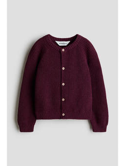 H&M - Boys Red Cotton-knit cardigan
