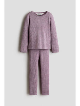 H&M - Unisex Purple 2-piece merino wool set