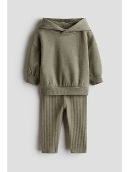 H&M - Unisex Green 2-piece cotton set