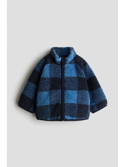 H&M - Unisex Blue Printed teddy jacket