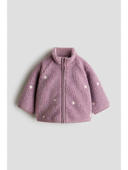H&M - Unisex Purple Printed teddy jacket