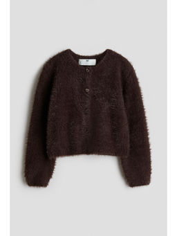 H&M - Girls Brown Fluffy cardigan