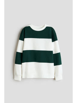 H&M - Boys Green Brushed-inside sweatshirt