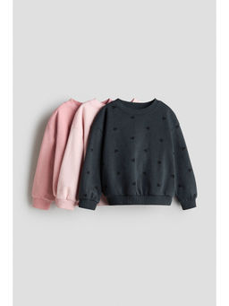 H&M - Girls Multi-Color 3-pack brushed-inside sweatshirts
