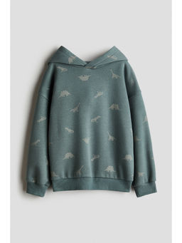 H&M - Boys Turquoise Brushed-inside hoodie
