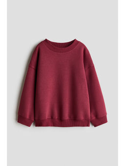 H&M - Boys Red Brushed-inside sweatshirt